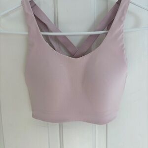 Pink Lululemon sports bra